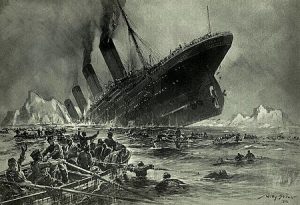 'Untergang der Titanic' door Willy Stöwer